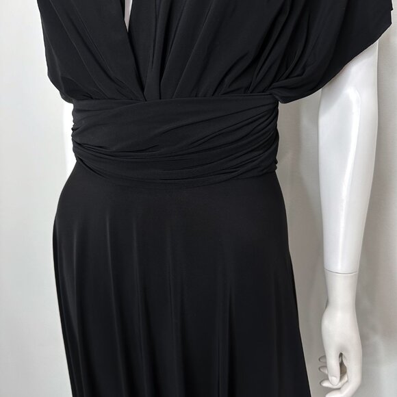 Dessy Group Maracaine Jersey Twist Wrap Convertible Cocktail Dress in Black - Picture 8 of 16